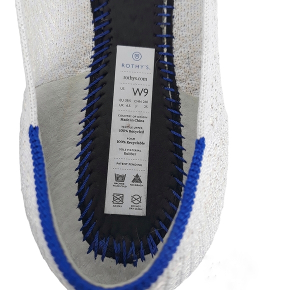 Rothy's The Point in Salt Honeycomb Flats - Picture 12 of 13